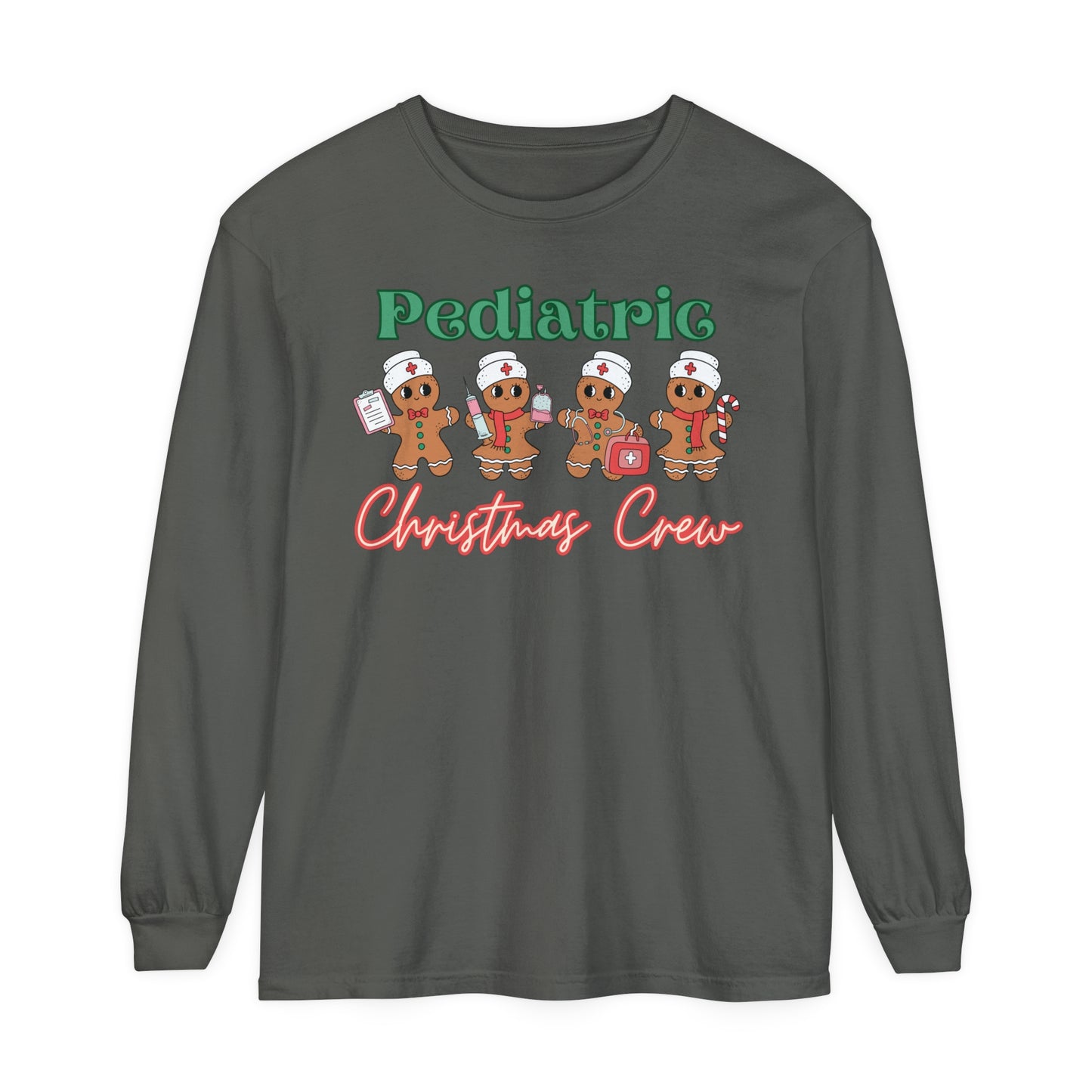 Pediatric Christmas sweatshirt, Christmas Crew Gingerbread shirt,Nurse Christmas Long Sleeve, comfort colors, perfect for groups!