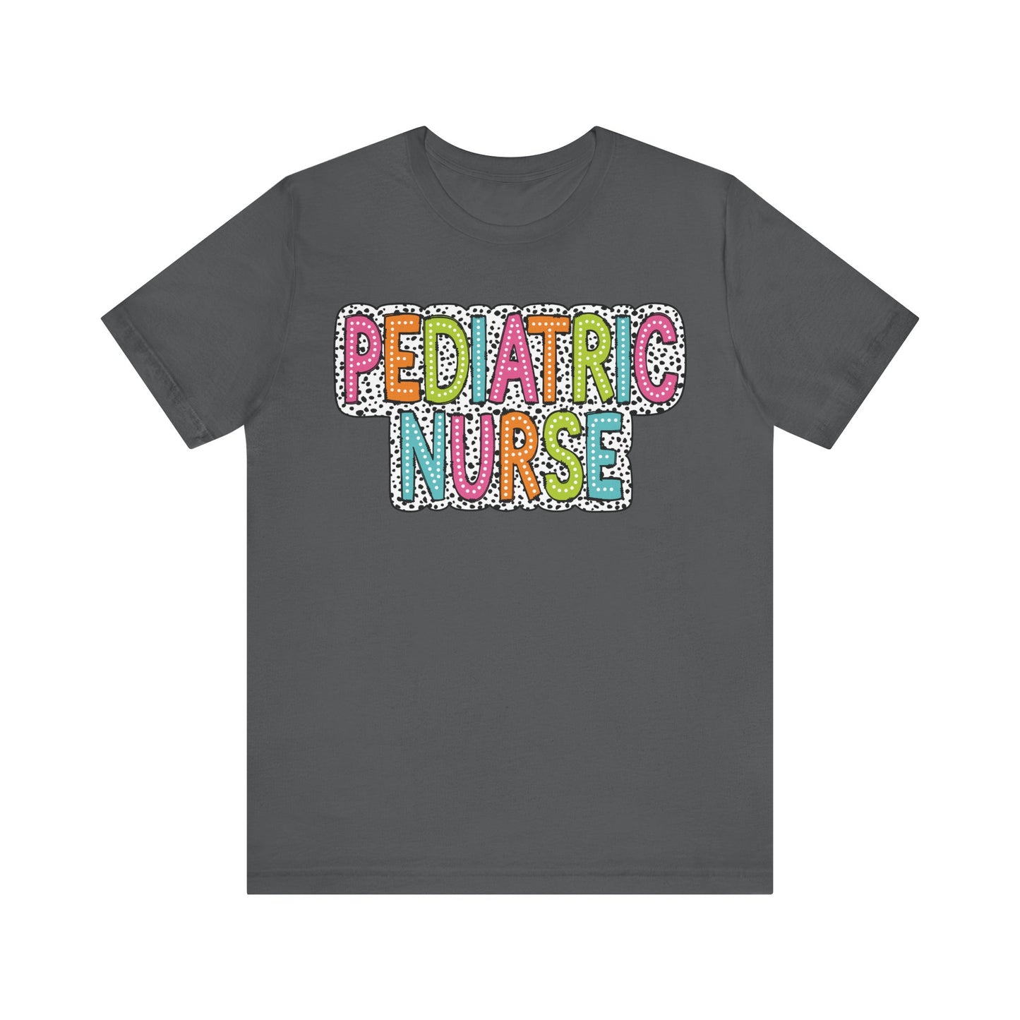 Polka dot pediatric nurse shirt, cute and bright tshirt