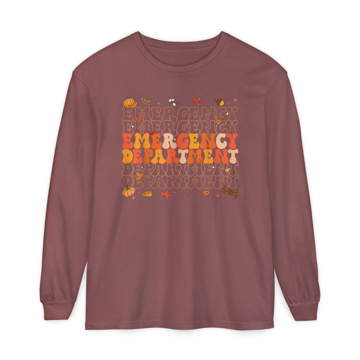 Emergency Fall long sleeve comfort colors, thanksgiving nurse long sleeve  shirt