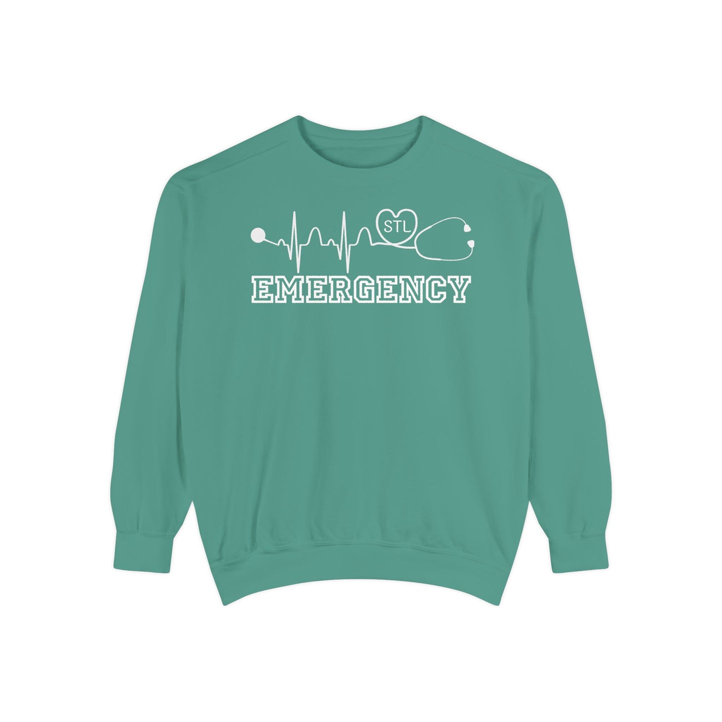 STL Emergency Room Comfort Colors Sweatshirt, EKG STL  love, wear out or at work!