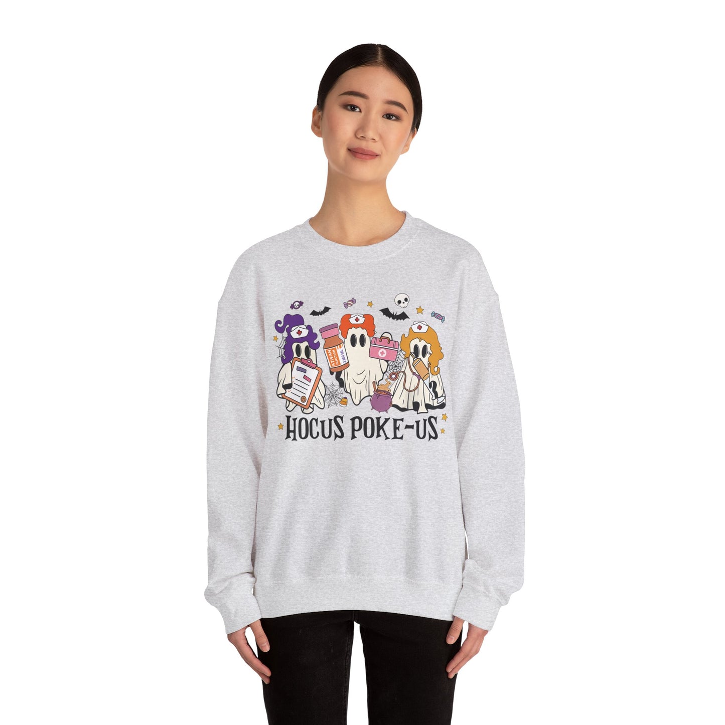 Funny Ghost pediatric nurse sweatshirt, Halloween sweatshirt, spooky season, ER RN, NICU nurse,  Halloween Nurse,, floral Halloween ghost,