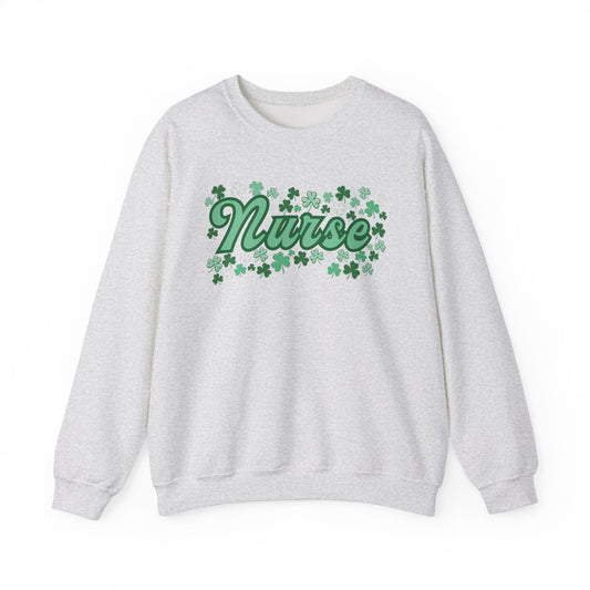 Nurse St. Patricks Clover Sweatshirt, ED RN, nurse sweater, St. Paddys nurse sweater, Pediatrics, Med Surg, NICU