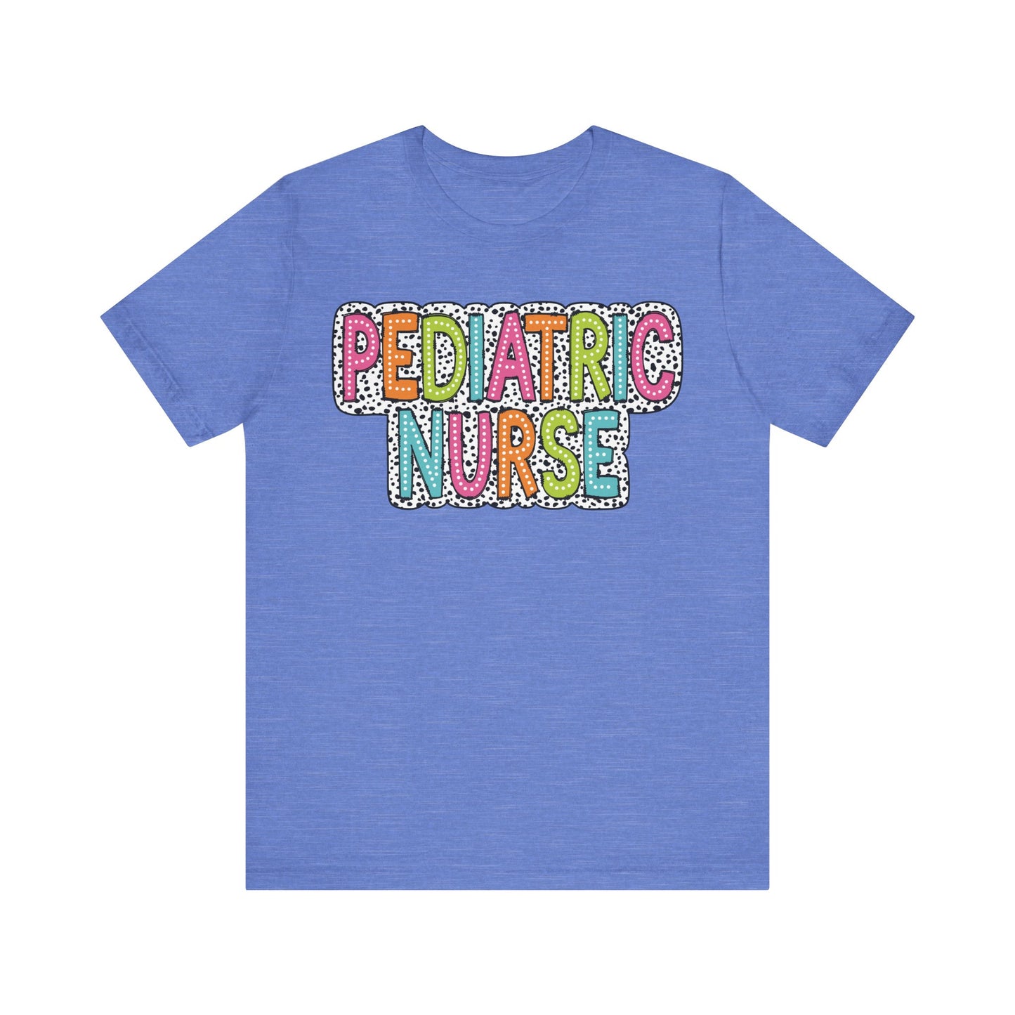 Polka dot pediatric nurse shirt, cute and bright tshirt