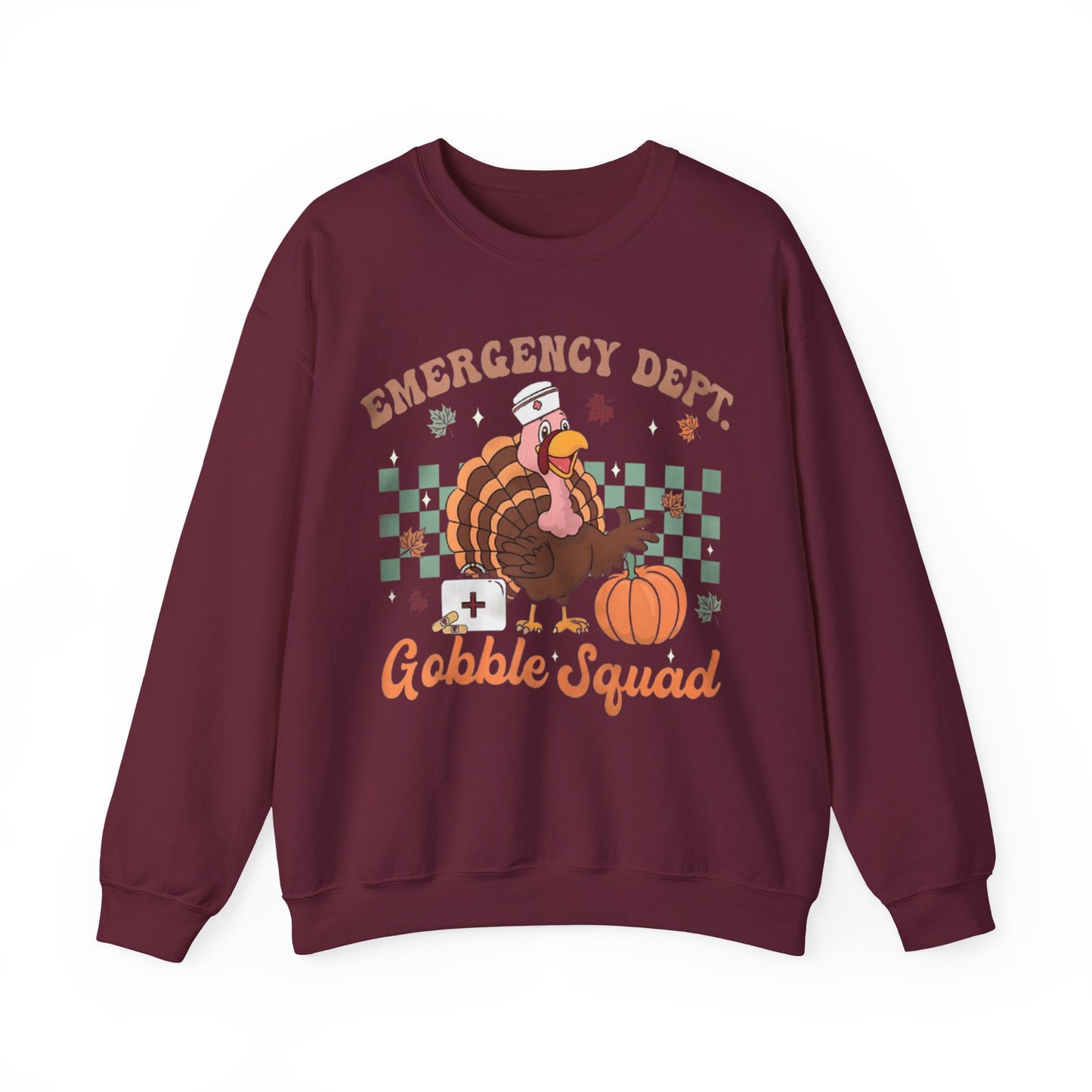 Turkey gobble squad Fall Pediatric Emergency Sweatshirt for all Fall Months, Nurse shirt, gift for nurse, everything fall