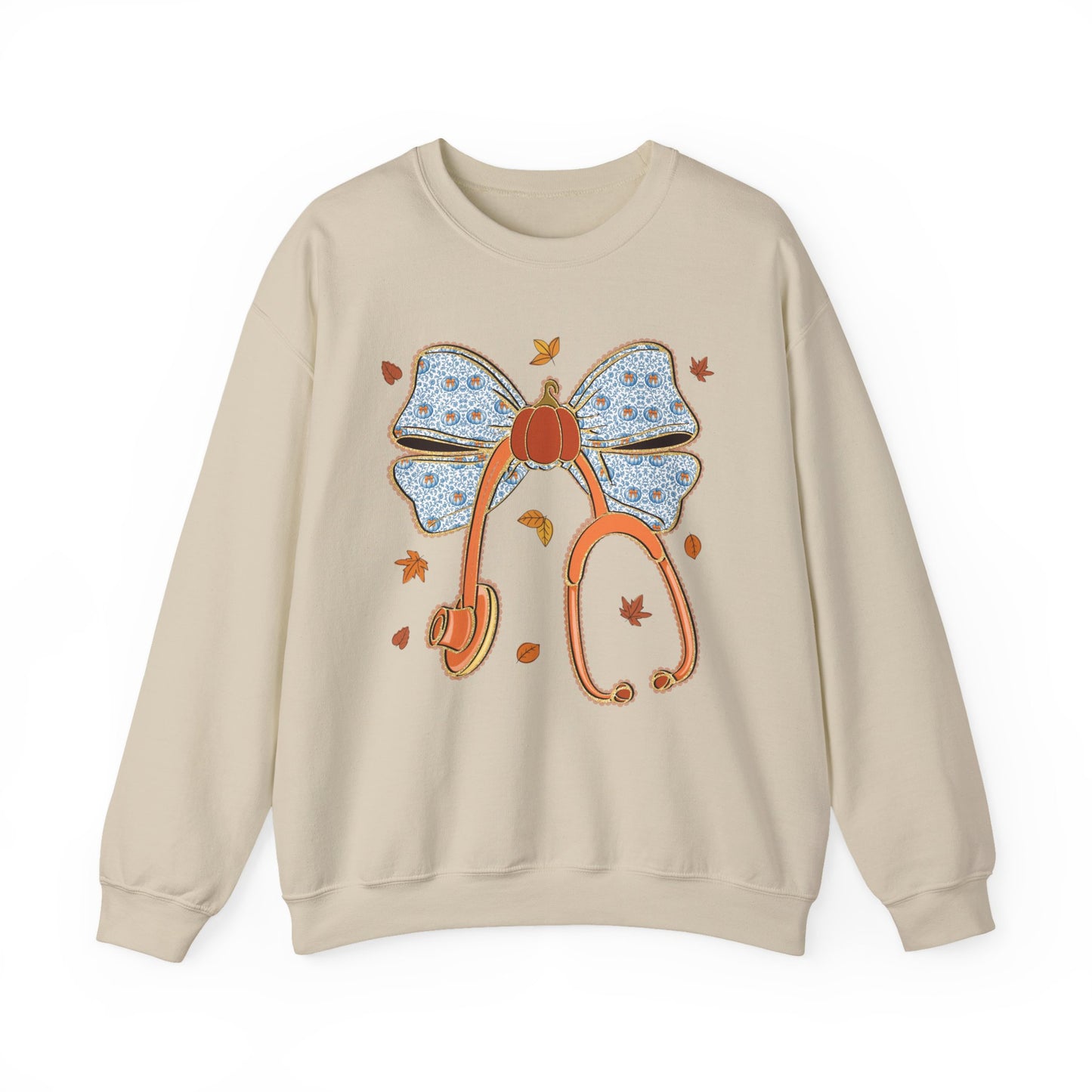 Nurse pumpkin stethoscope Fall gildan comfy sweatshirt,  thanksgiving nurse sweatshirt