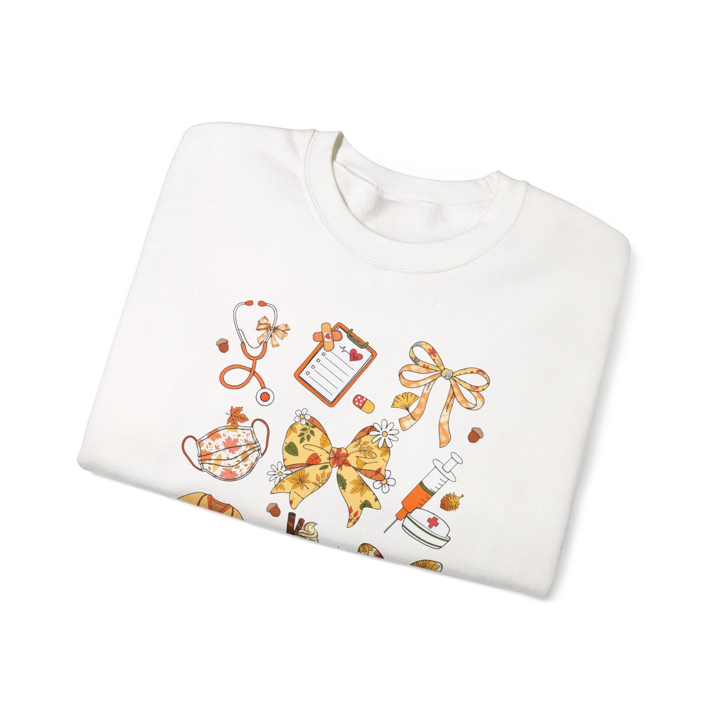 Cute Fall Pediatric Emergency Sweatshirt for all Fall Months, Nurse shirt, gift for nurse, coquette bow, everything fall