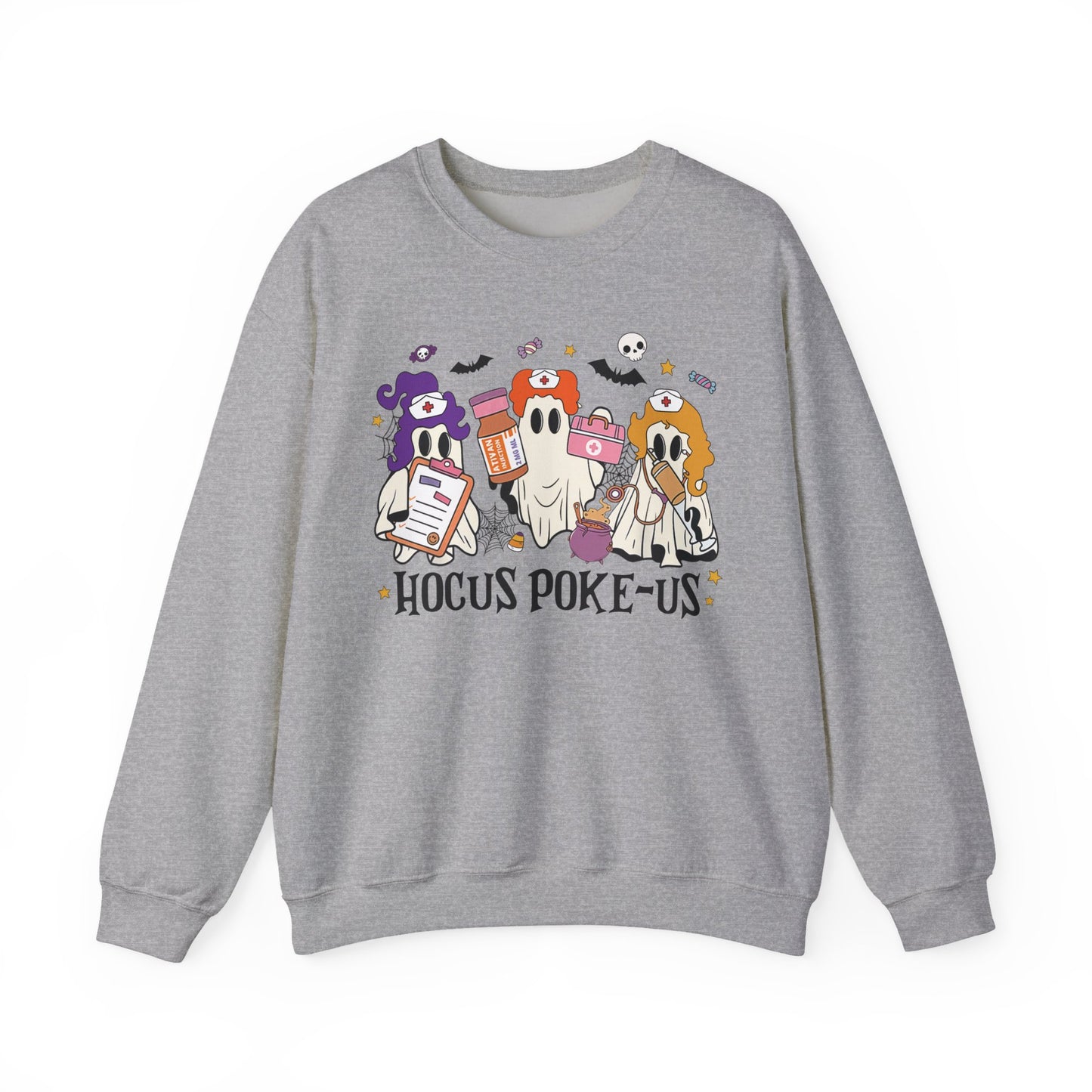 Funny Ghost pediatric nurse sweatshirt, Halloween sweatshirt, spooky season, ER RN, NICU nurse,  Halloween Nurse,, floral Halloween ghost,