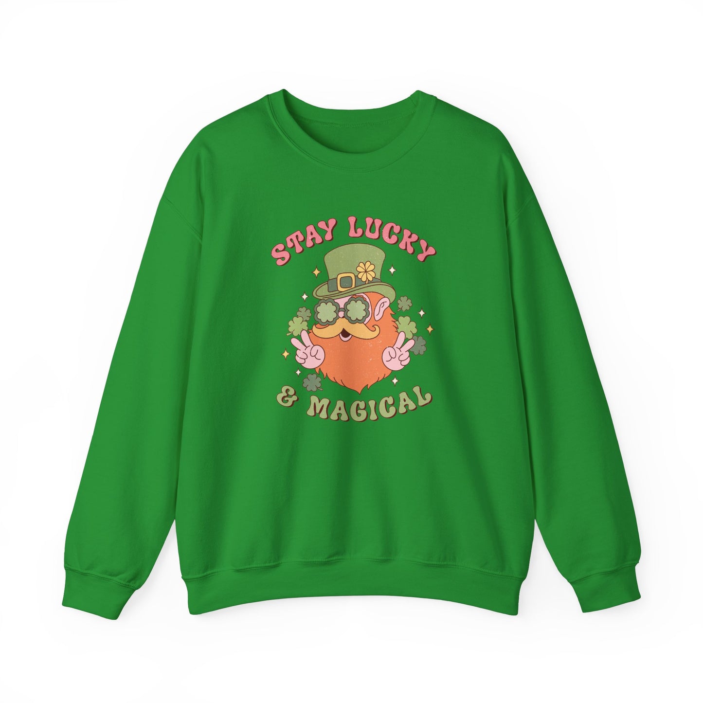 Stay Lucky and magical leprechaun Nurse St. Patricks Day Sweatshirt,  RN sweatershirt, ER Nurse, NICU Nurse, PICU nurse, clover, lucky nurse sweatshirt.