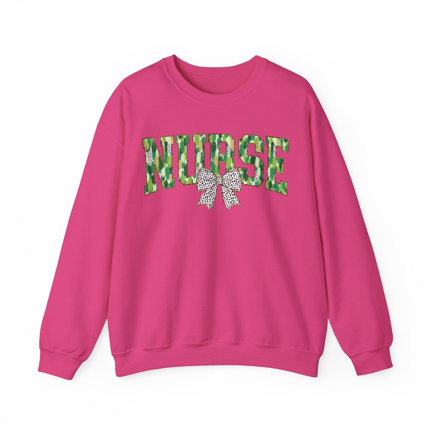 Nurse St. Patricks Day Sweatshirt Coquette Bow,  RN sweatershirt, ER Nurse, NICU Nurse, PICU nurse, clover, lucky nurse sweatshirt.