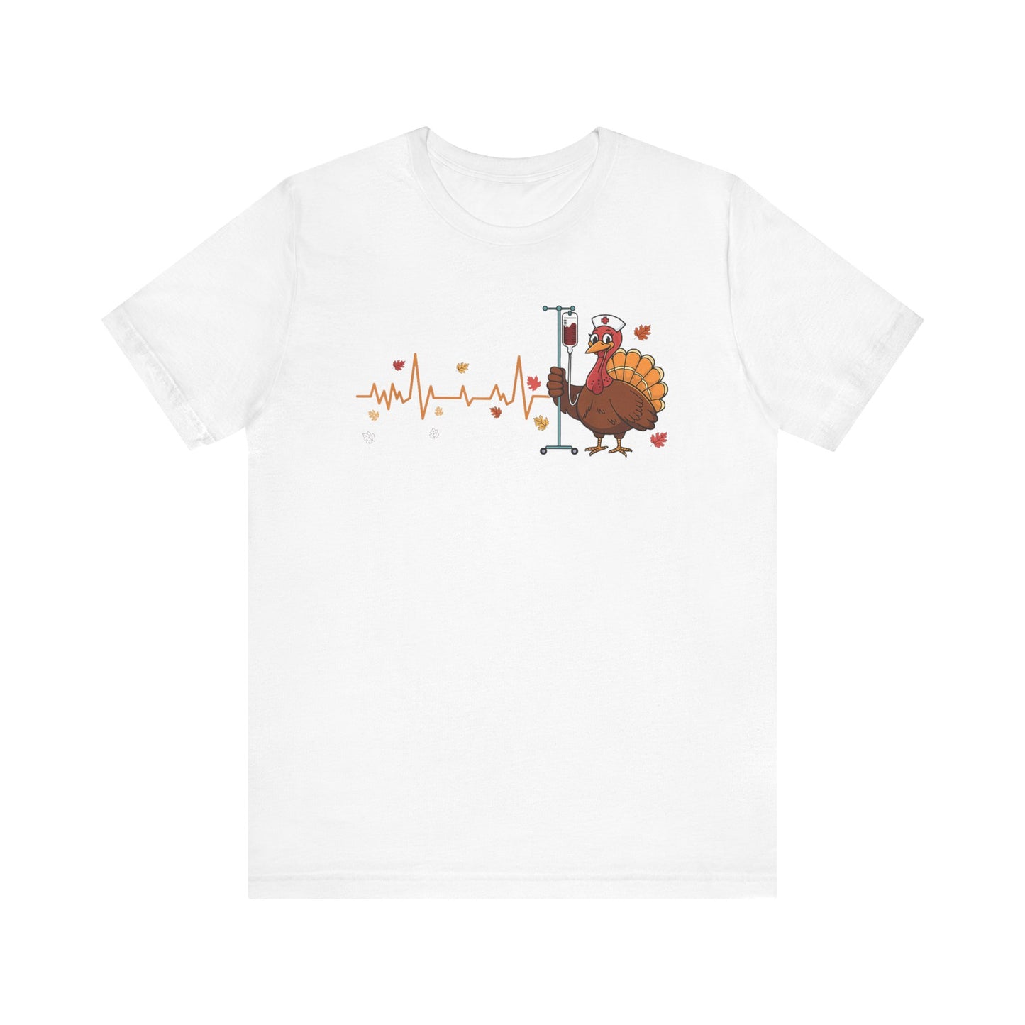 EKG turkey full front  ED Nurse , pediatric nurse thanksgiving shirt, gildan turkey nurse shirt, Peds nurse , fall nurse shirt
