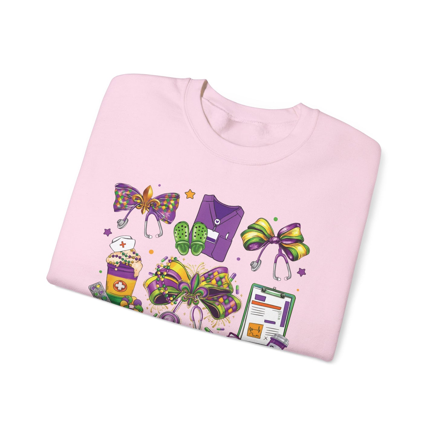Mardi Gras Nurse Gildan Sweatshirt