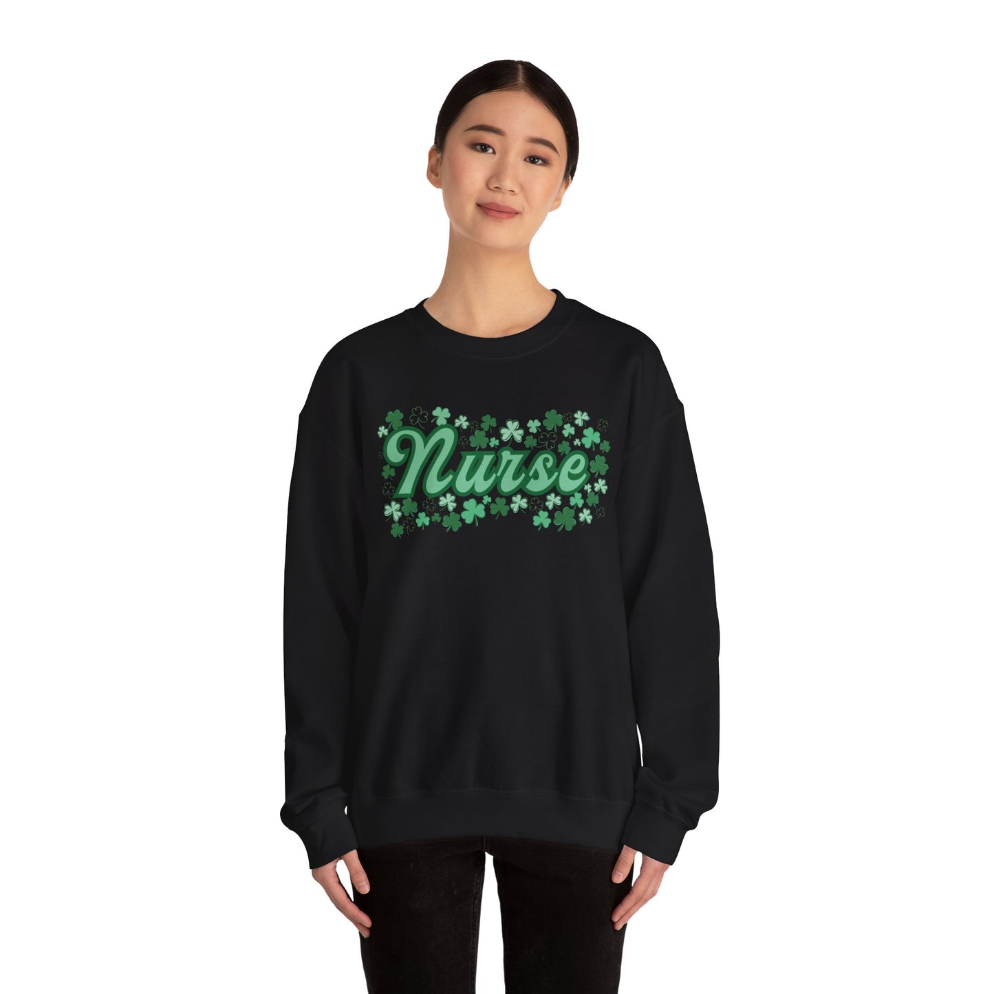 Nurse St. Patricks Clover Sweatshirt, ED RN, nurse sweater, St. Paddys nurse sweater, Pediatrics, Med Surg, NICU