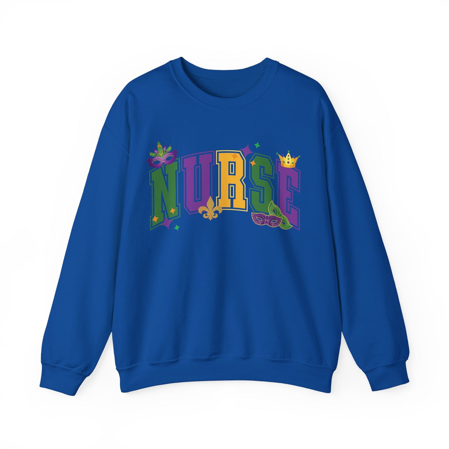 Mardi Gras Nurse Gildan Sweatshirt
