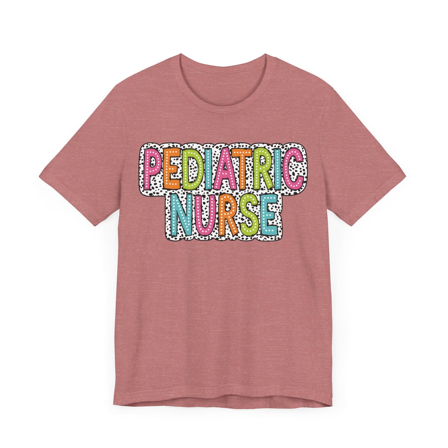 Polka dot pediatric nurse shirt, cute and bright tshirt