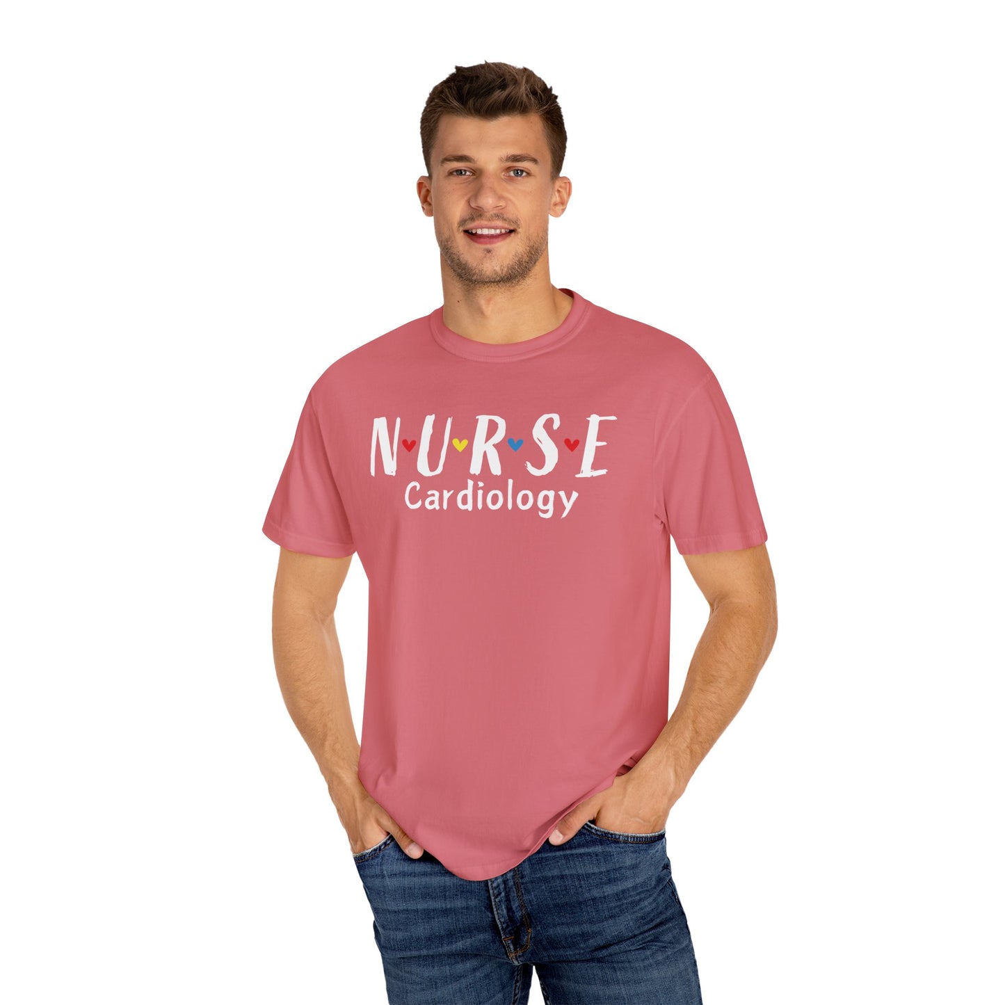 Cute Heart Nurse Cardiology Comfort Colors Shirt
