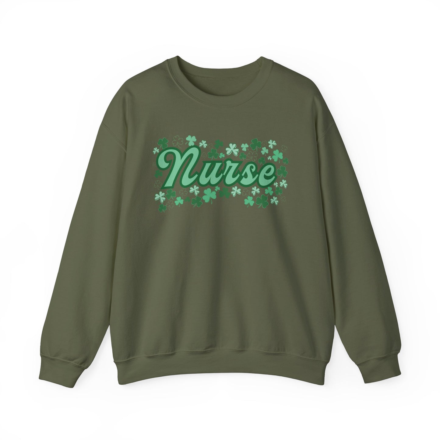Nurse St. Patricks Clover Sweatshirt, ED RN, nurse sweater, St. Paddys nurse sweater, Pediatrics, Med Surg, NICU