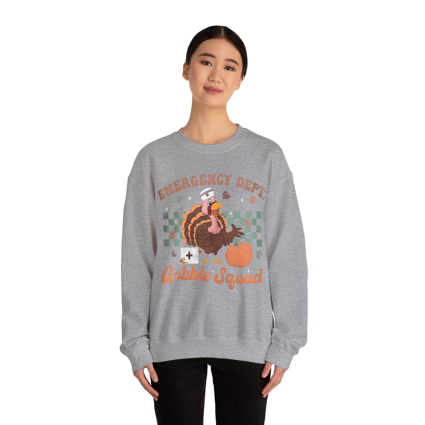 Turkey gobble squad Fall Pediatric Emergency Sweatshirt for all Fall Months, Nurse shirt, gift for nurse, everything fall