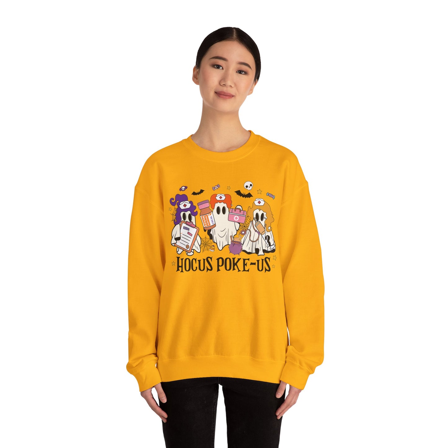 Funny Ghost pediatric nurse sweatshirt, Halloween sweatshirt, spooky season, ER RN, NICU nurse,  Halloween Nurse,, floral Halloween ghost,