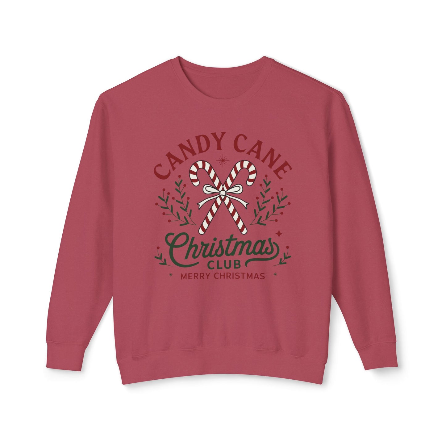 Christmas Candy Cane Christmas Club sweatshirt, Cute Christmas comfort colors sweatshirt