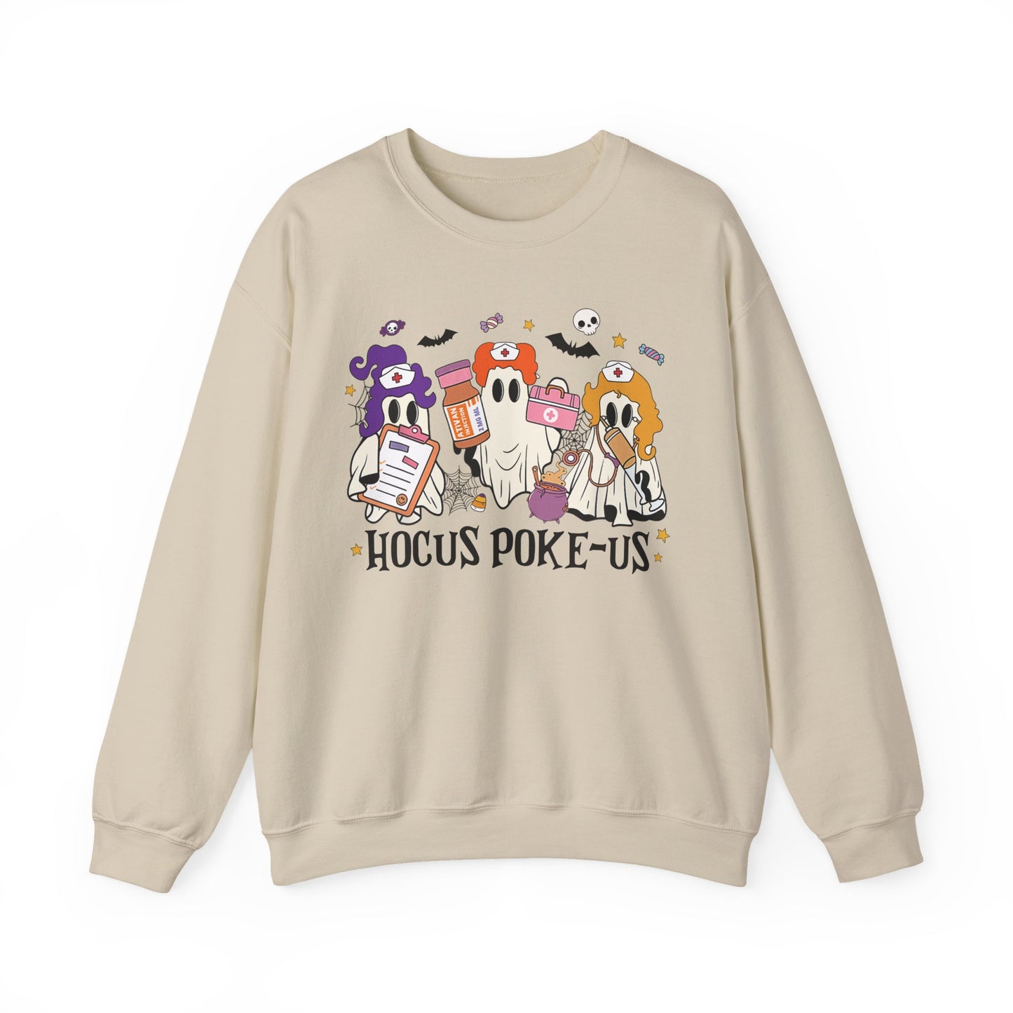 Funny Ghost pediatric nurse sweatshirt, Halloween sweatshirt, spooky season, ER RN, NICU nurse,  Halloween Nurse,, floral Halloween ghost,