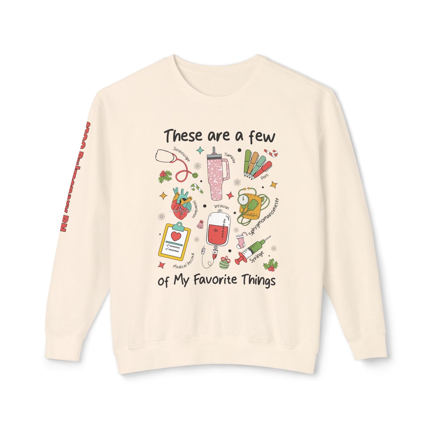 9700 pulmonary Christmas Sweatshirt, nurse favorite things, comfort colors sweatshirt