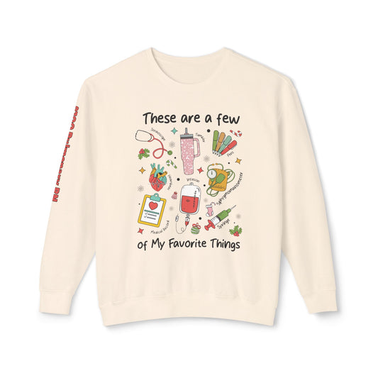 9700 pulmonary Christmas Sweatshirt, nurse favorite things, comfort colors sweatshirt