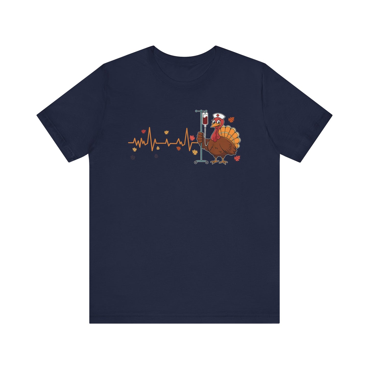 EKG turkey full front  ED Nurse , pediatric nurse thanksgiving shirt, gildan turkey nurse shirt, Peds nurse , fall nurse shirt