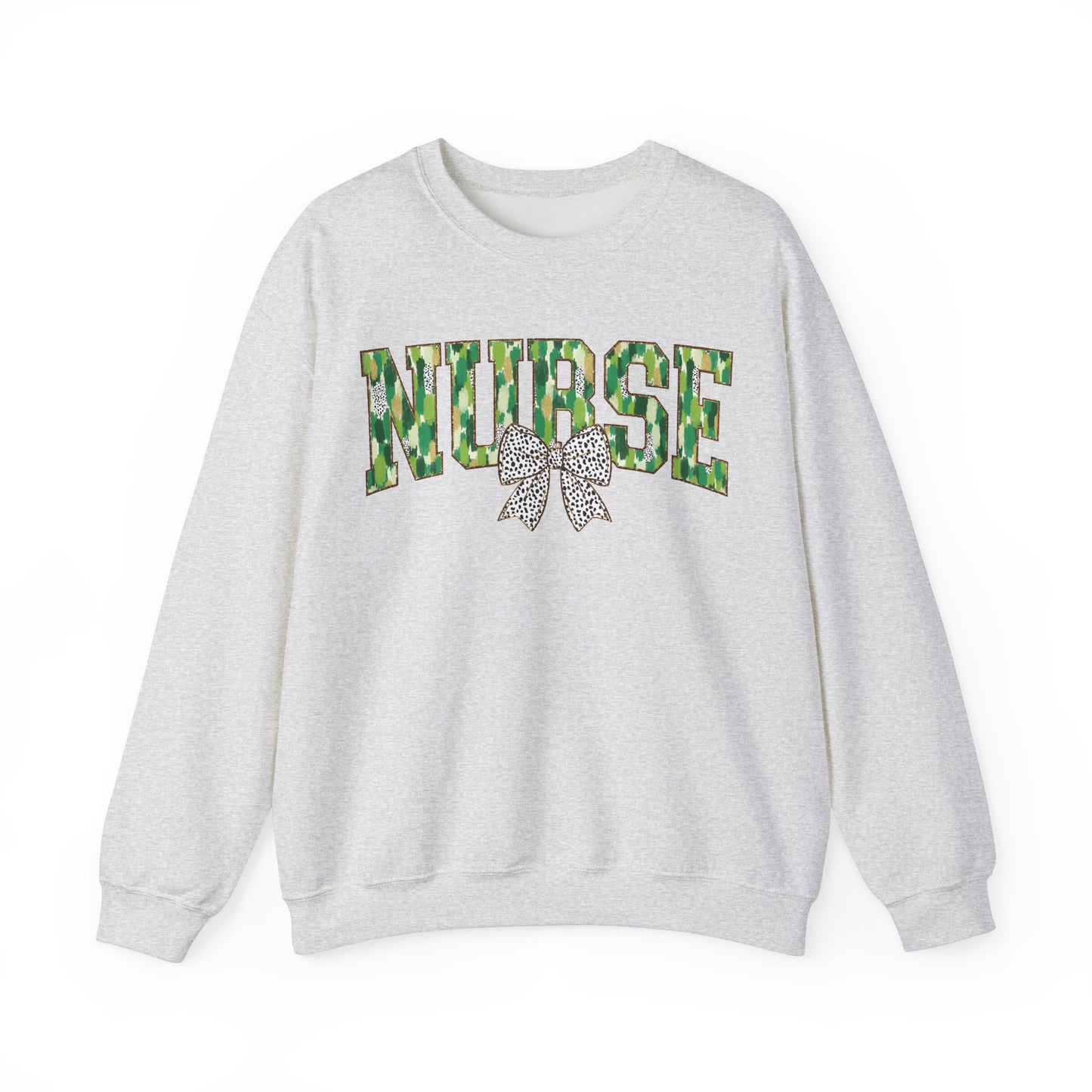 Nurse St. Patricks Day Sweatshirt Coquette Bow,  RN sweatershirt, ER Nurse, NICU Nurse, PICU nurse, clover, lucky nurse sweatshirt.