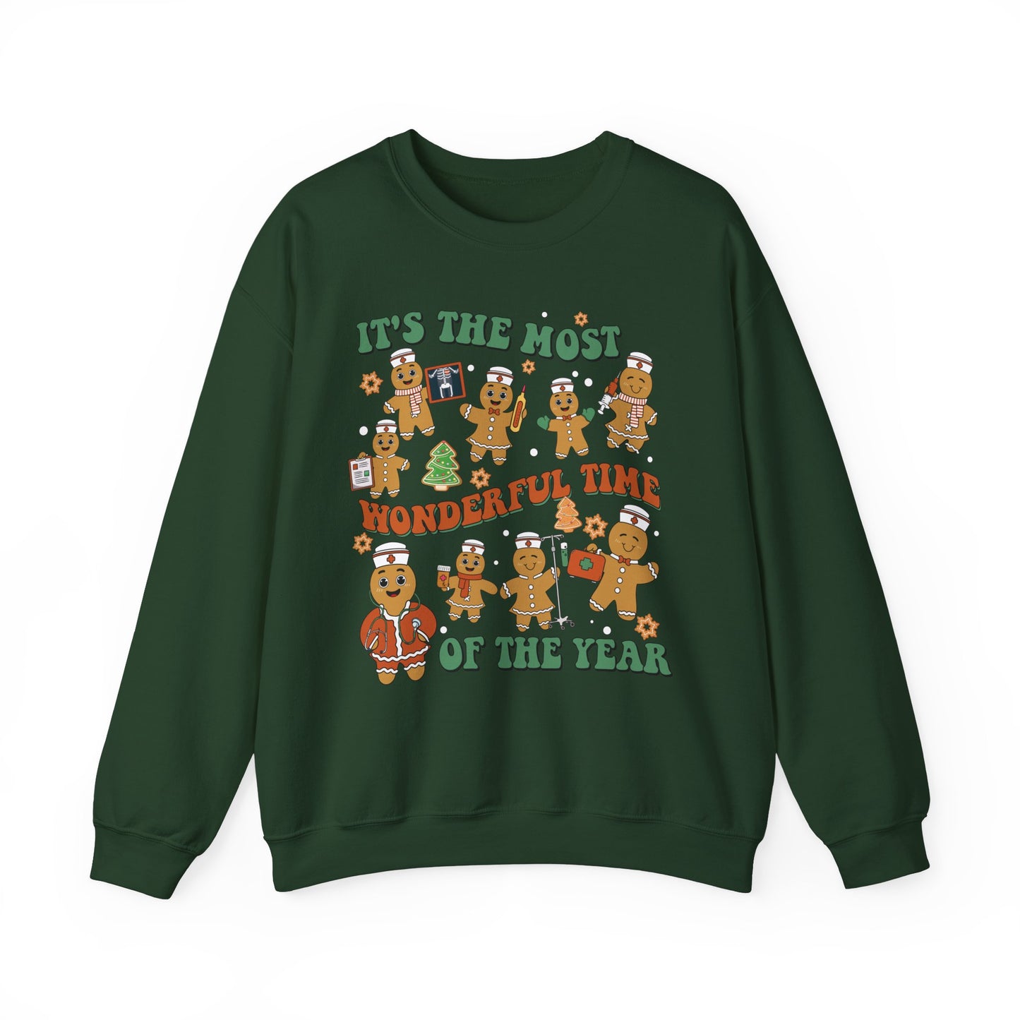 Christmas Nurse Sweatshirt, Cute Gingerbread sweatshirt, Its the Most Wonderful Time of the Year, NICU, ED nurse, PICU Nurse, gift for nurse