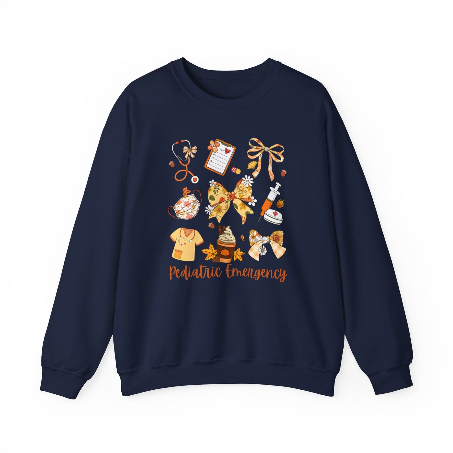 Cute Fall Pediatric Emergency Sweatshirt for all Fall Months, Nurse shirt, gift for nurse, coquette bow, everything fall