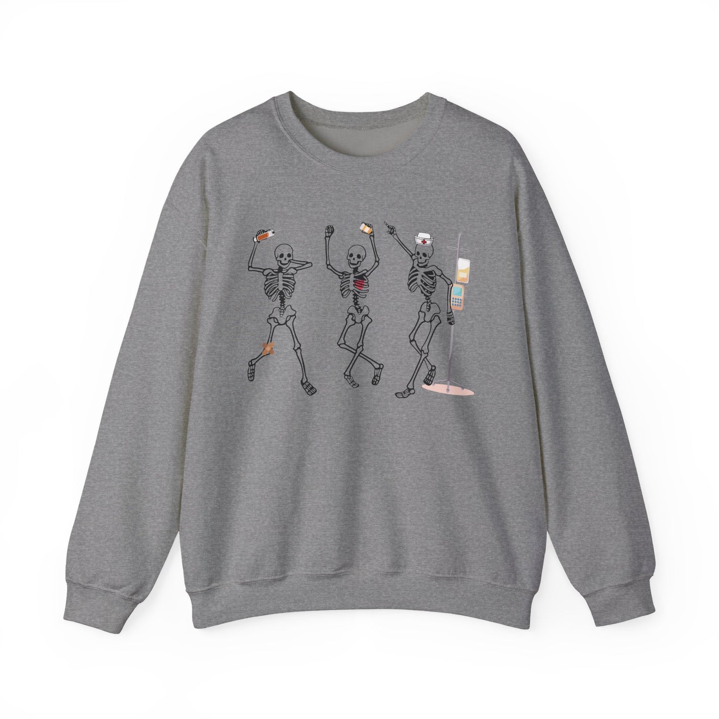 Dancing Skeleton Halloween Sweatshirt, Halloween sweatshirt, nurse sweater , spooky season, funny Halloween sweatshirt