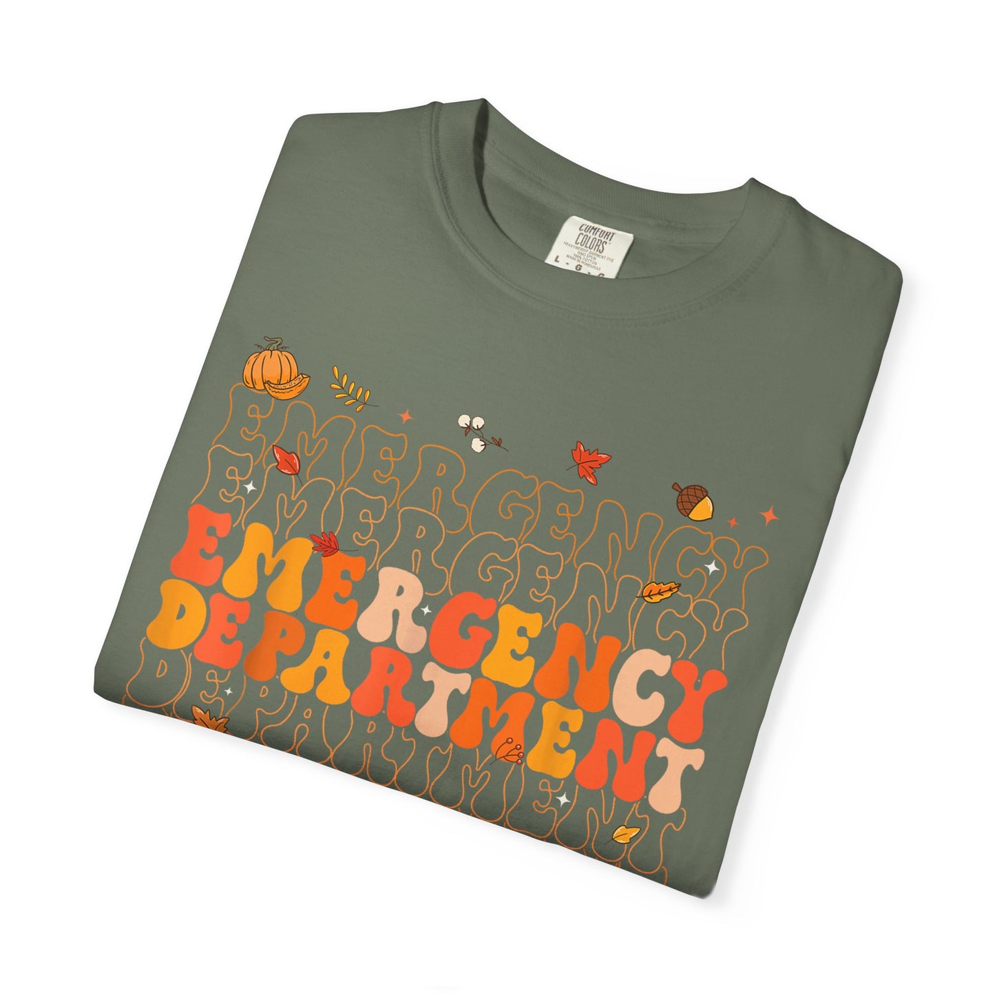 Emergency Fall comfort colors comfy tshirt,  thanksgiving nurse tshirt
