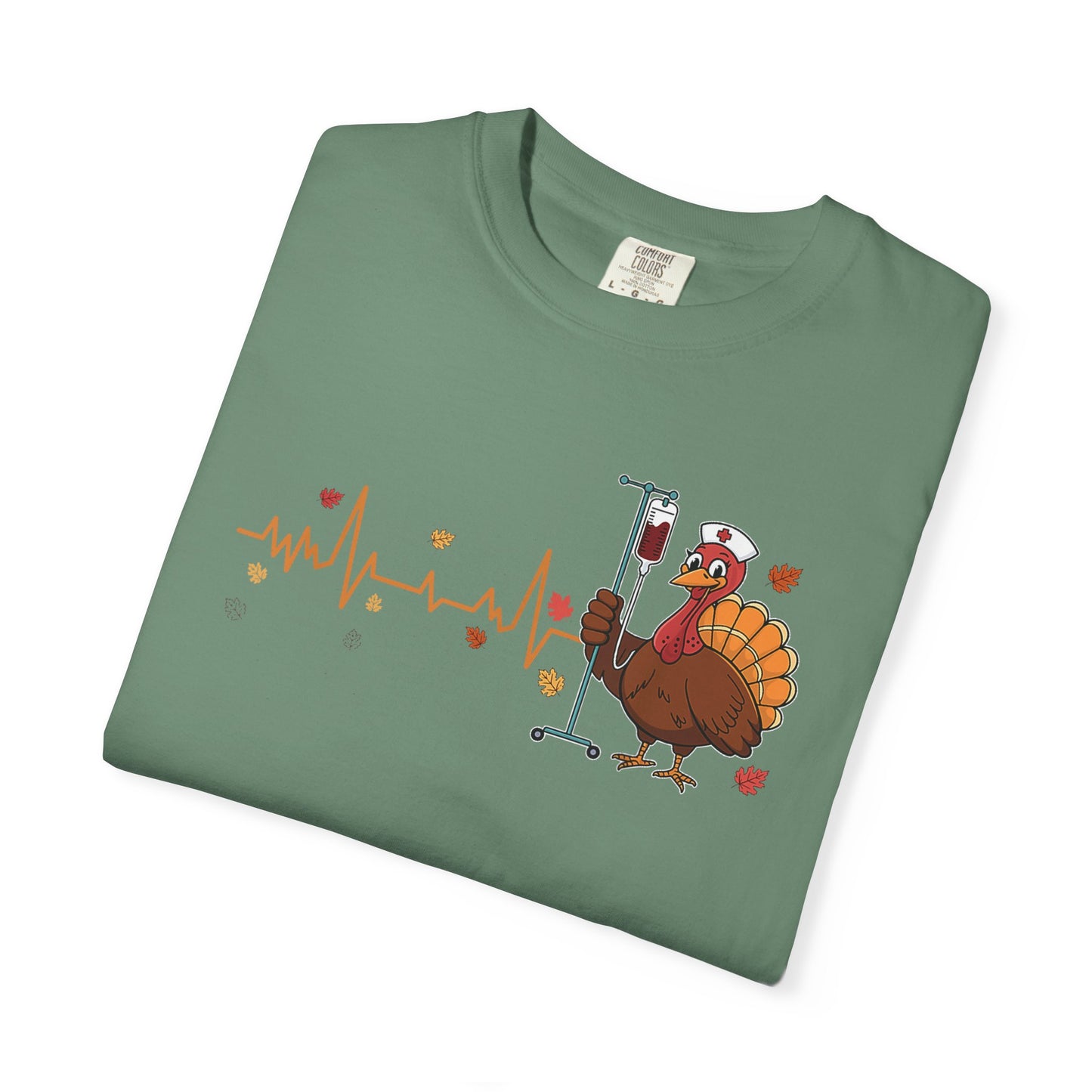 EKG turkey full front Nurse , pediatric nurse thanksgiving shirt, gildan turkey nurse shirt, Peds nurse , fall nurse shirt