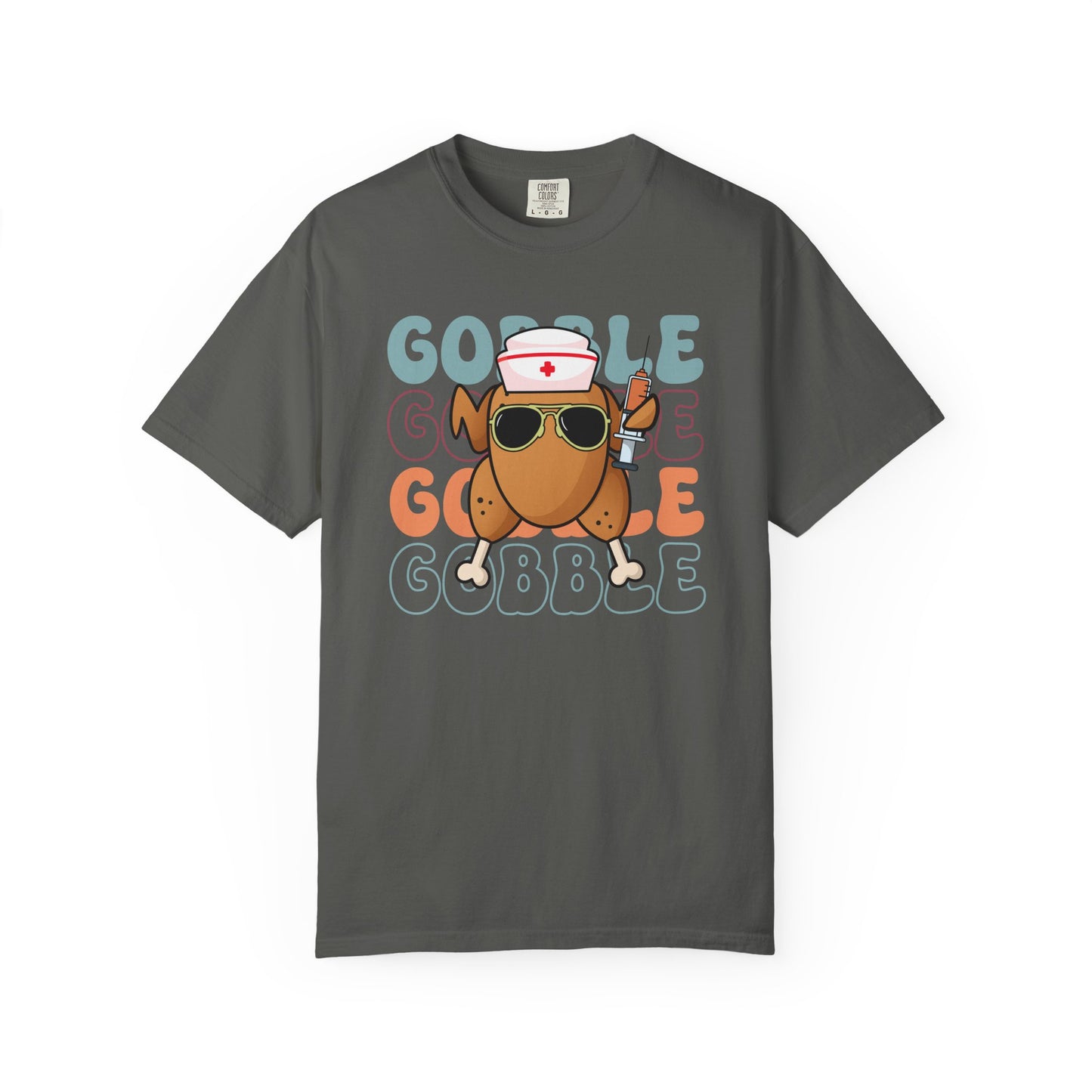 Funny gobble gobble turkey  Thanksgiving Comfort colors tshirt