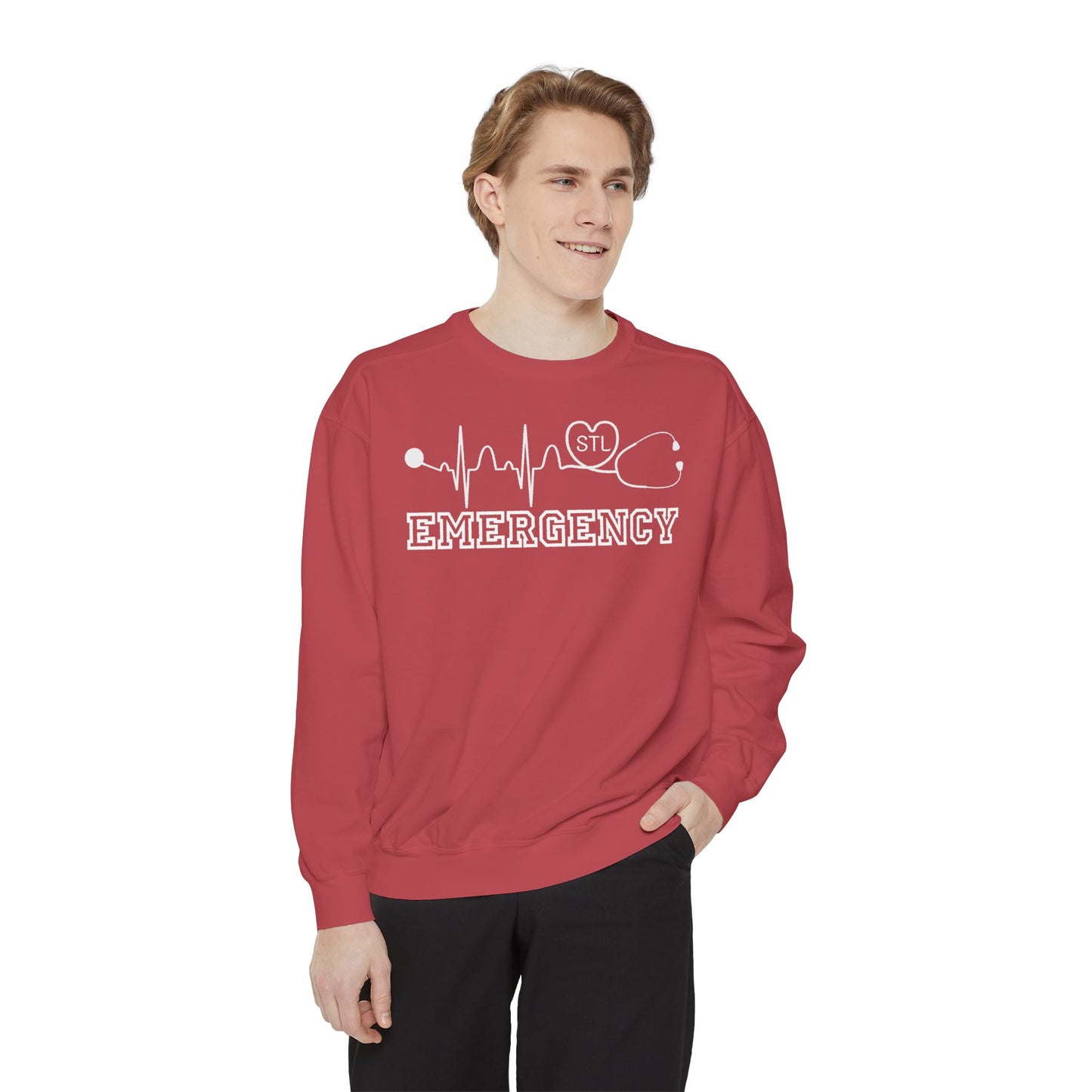 STL Emergency Room Comfort Colors Sweatshirt, EKG STL  love, wear out or at work!