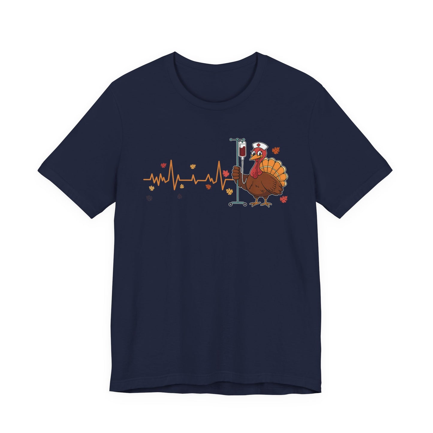 EKG turkey full front  ED Nurse , pediatric nurse thanksgiving shirt, gildan turkey nurse shirt, Peds nurse , fall nurse shirt
