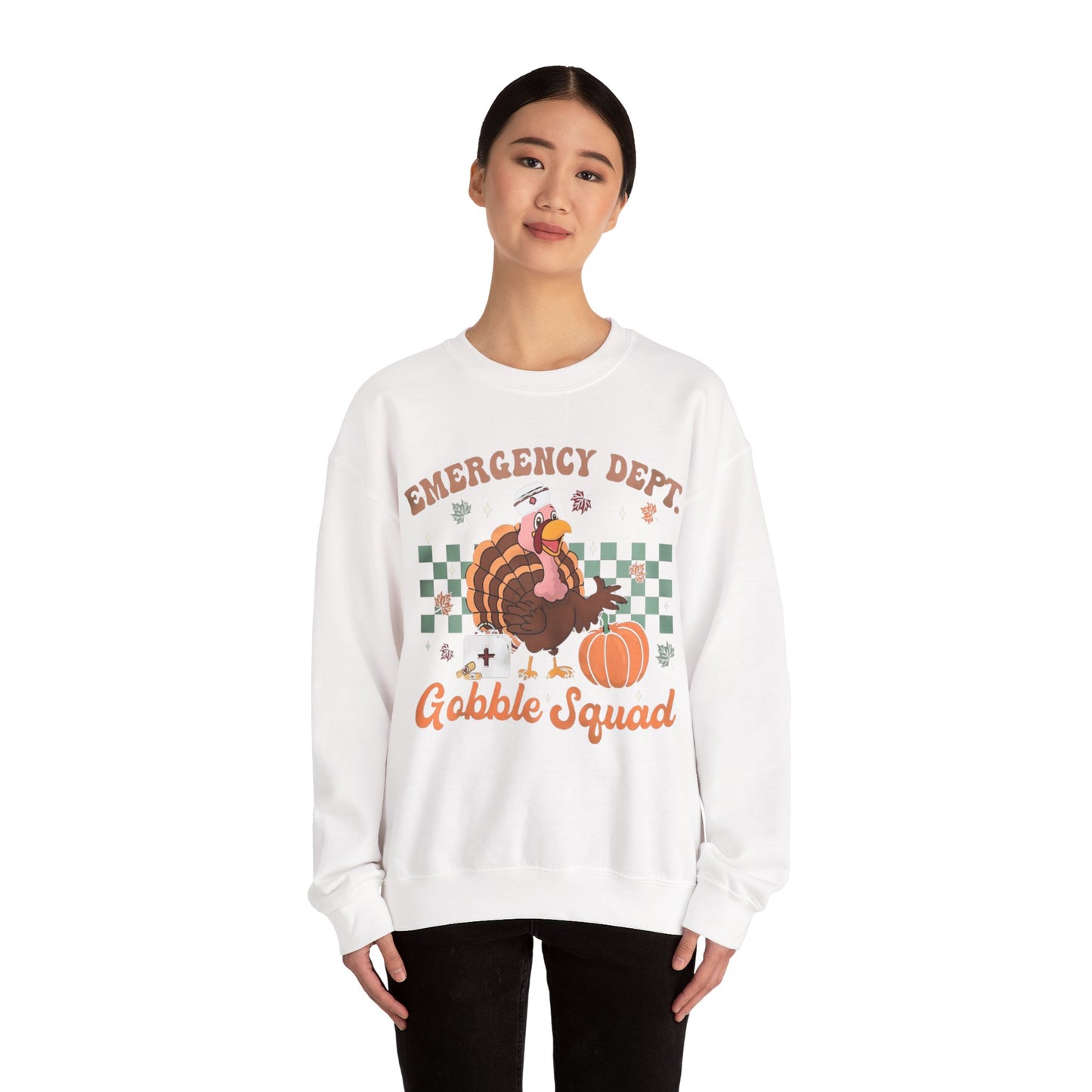 Turkey gobble squad Fall Pediatric Emergency Sweatshirt for all Fall Months, Nurse shirt, gift for nurse, everything fall