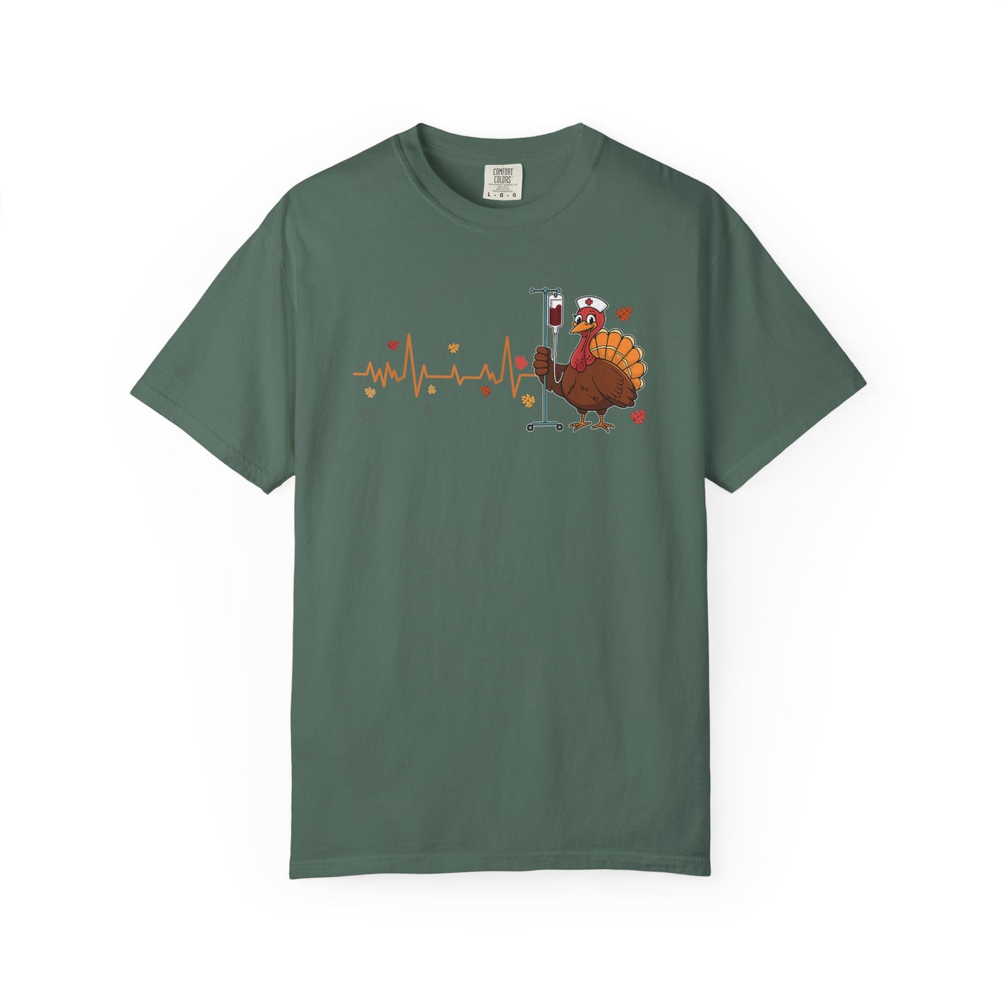 EKG turkey full front Nurse , pediatric nurse thanksgiving shirt, gildan turkey nurse shirt, Peds nurse , fall nurse shirt