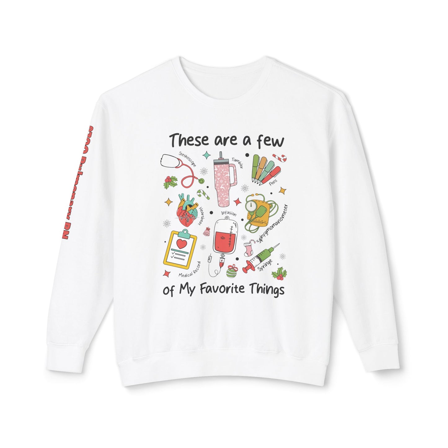 9700 pulmonary Christmas Sweatshirt, nurse favorite things, comfort colors sweatshirt