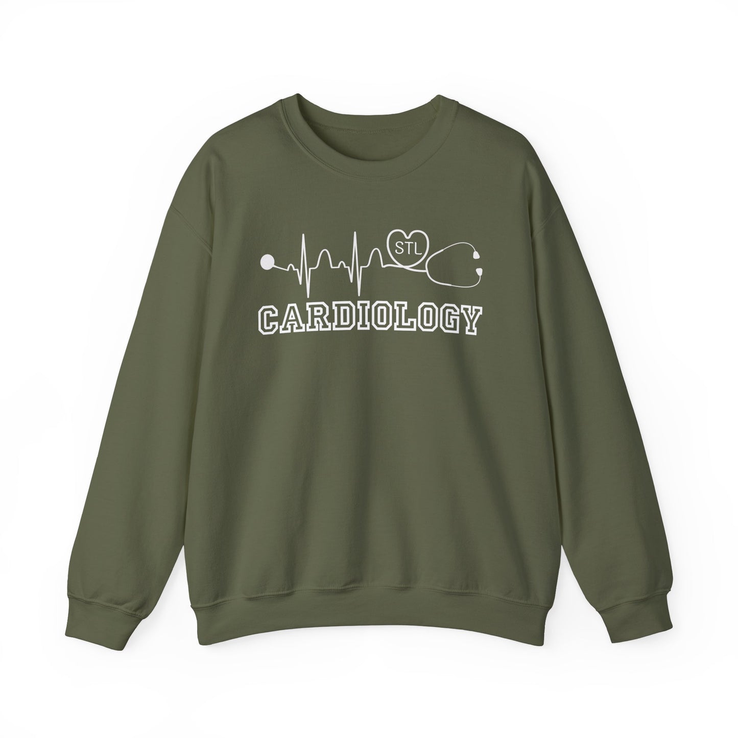 STL Cardiology EKG RN Comfy Gildan Sweatshirt, EKG STL  love, wear out or at work!