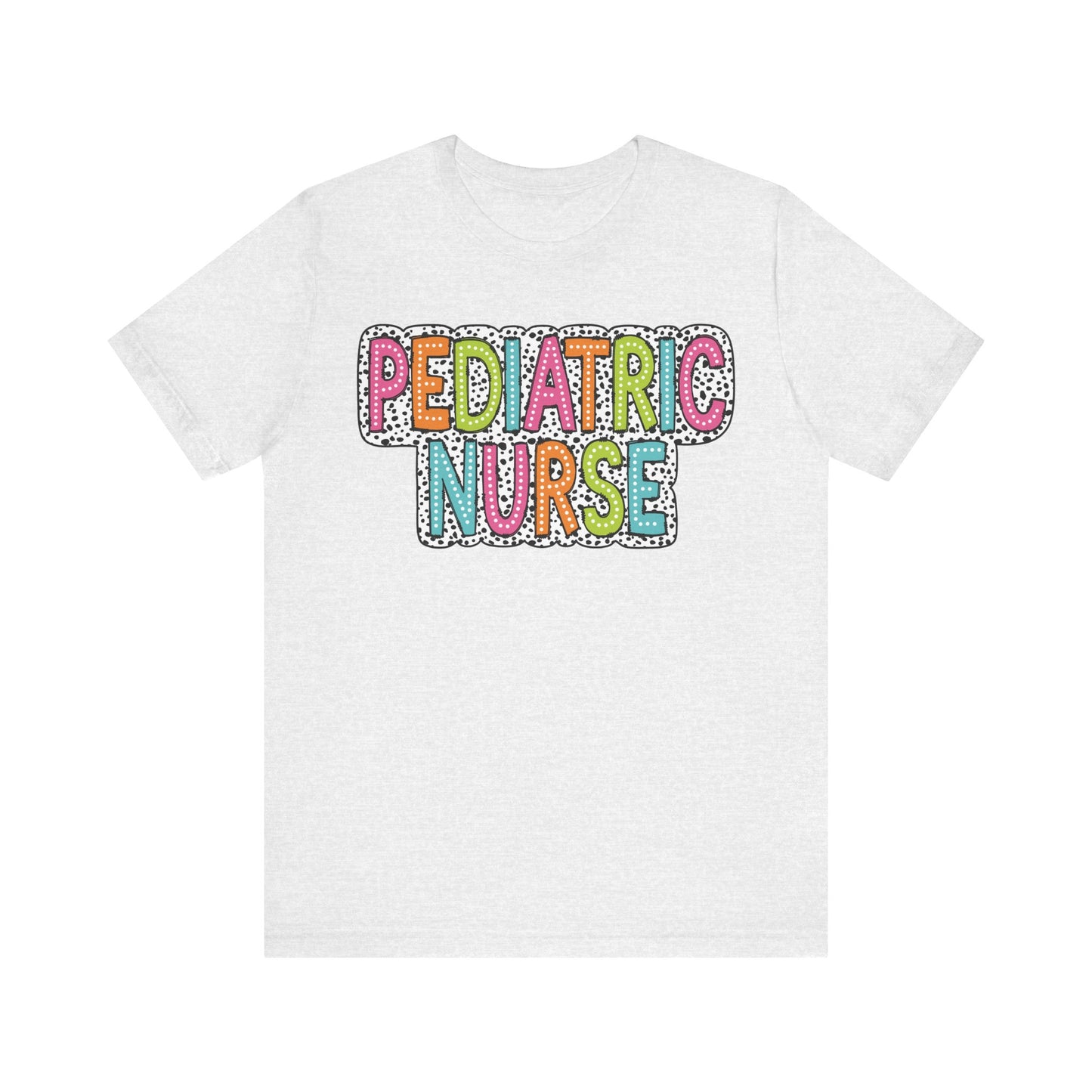 Polka dot pediatric nurse shirt, cute and bright tshirt