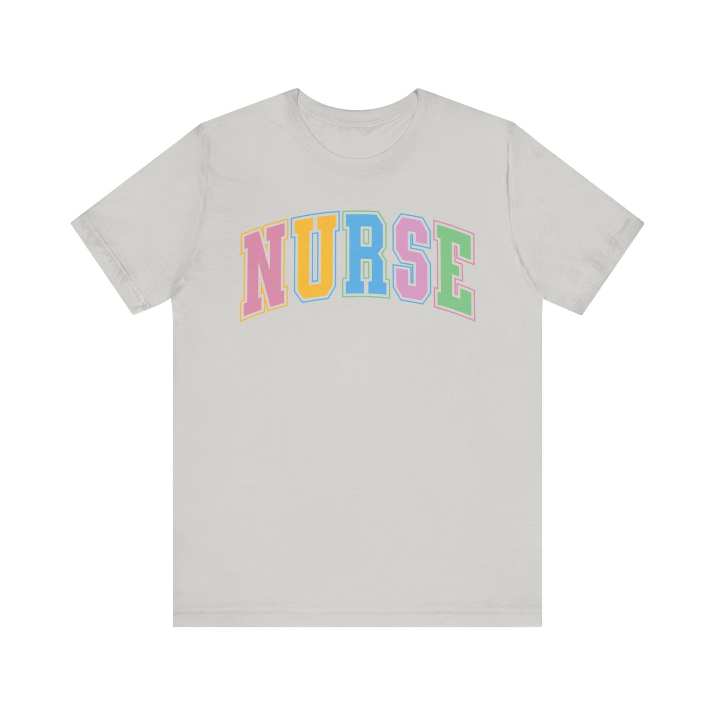 Multi Color Nurse Varsity Letter Tshirt, NICau, PICU, emergency department, labor and delivery