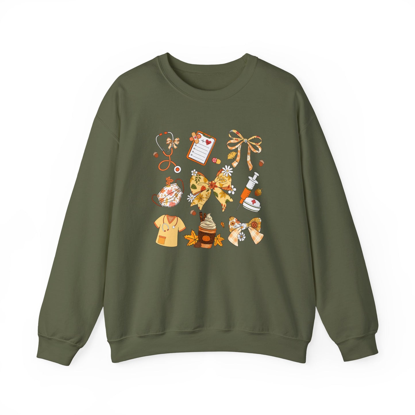 Cute Fall nurse Sweatshirt for all Fall Months, Nurse shirt, gift for nurse, coquette bow, everything fall