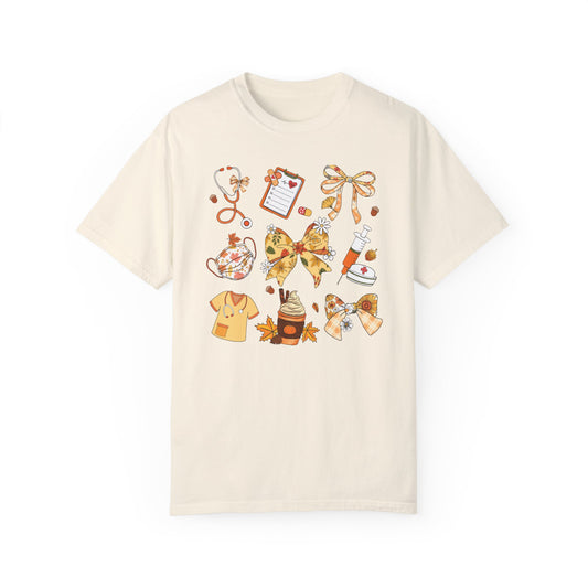 Cute Fall Nurse Shirt for all Fall Months, Nurse shirt, gift for nurse, coquette bow, everything fall, ed nurse, ICU RN