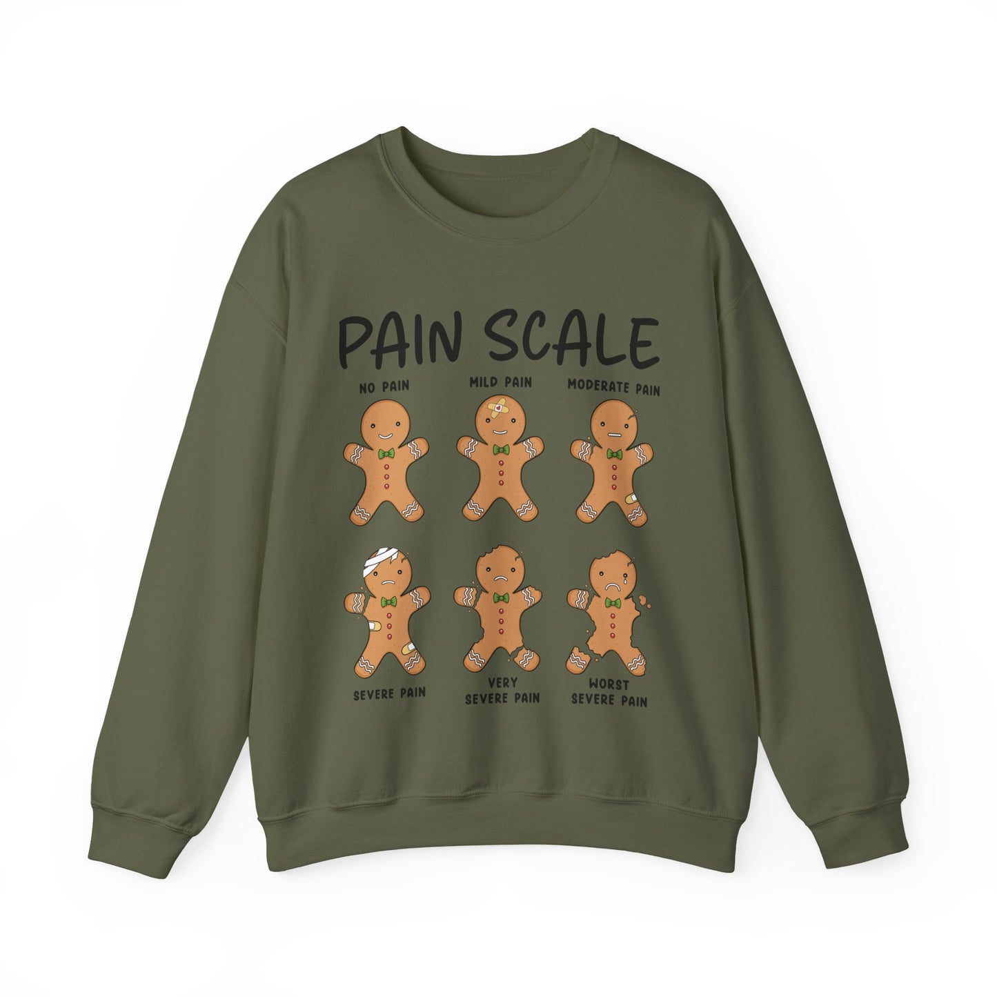 Christmas  Nurse Sweatshirt,  Pain scale sweatshirt, funny gingerbread nurse sweatshirt, Pediatric nurse  sweatshirt, Holiday Sweatshirt