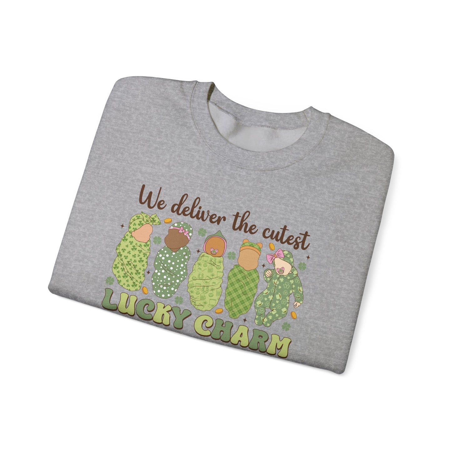 L & D Lucky Charms  Nurse St. Patricks Day Sweatshirt,  RN sweatershirt, ER Nurse, NICU Nurse, PICU nurse, clover, lucky nurse sweatshirt.