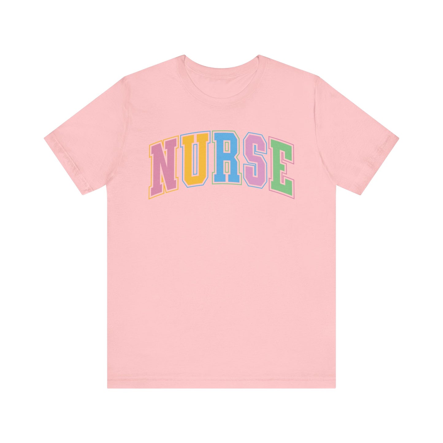 Multi Color Nurse Varsity Letter Tshirt, NICau, PICU, emergency department, labor and delivery