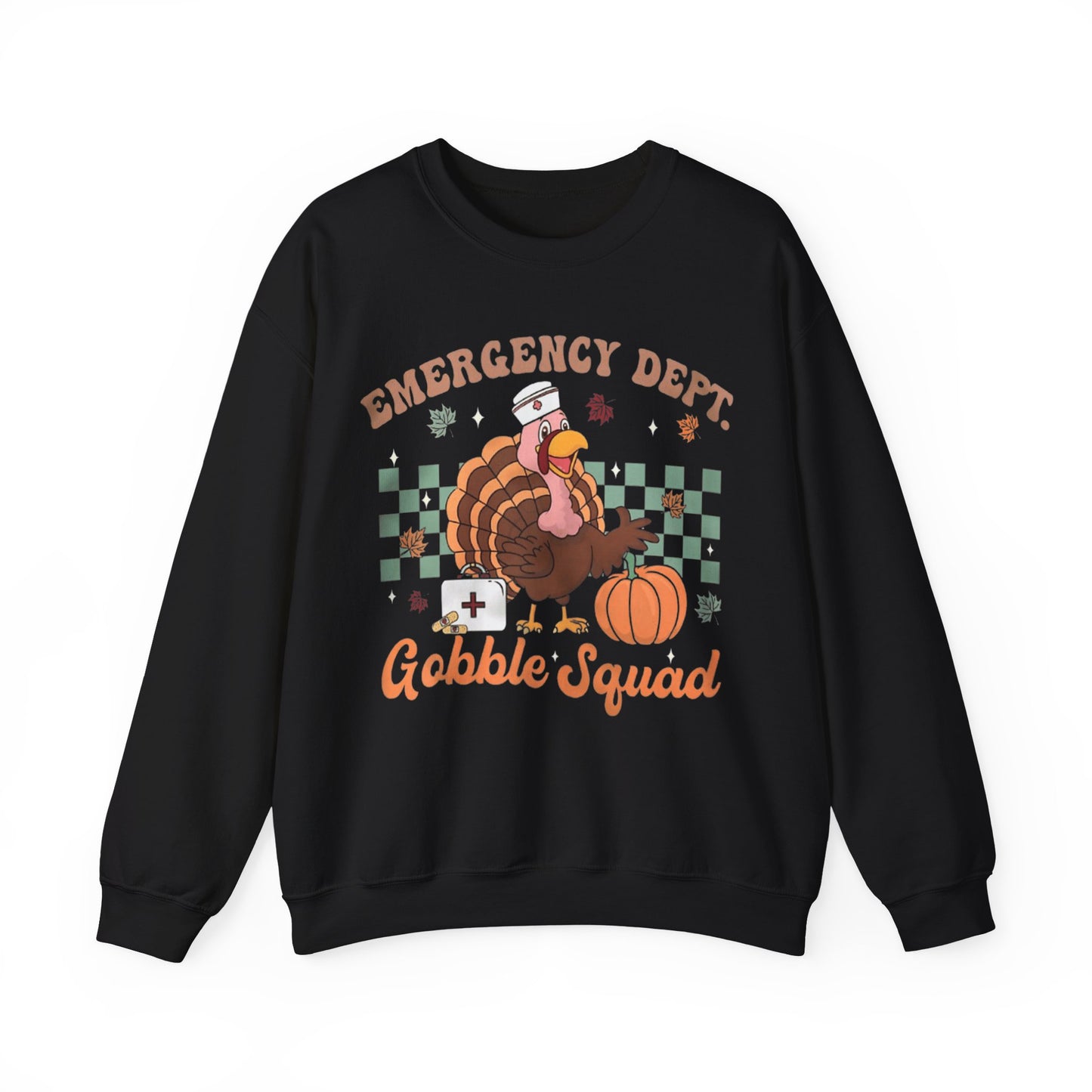 Turkey gobble squad Fall Pediatric Emergency Sweatshirt for all Fall Months, Nurse shirt, gift for nurse, everything fall