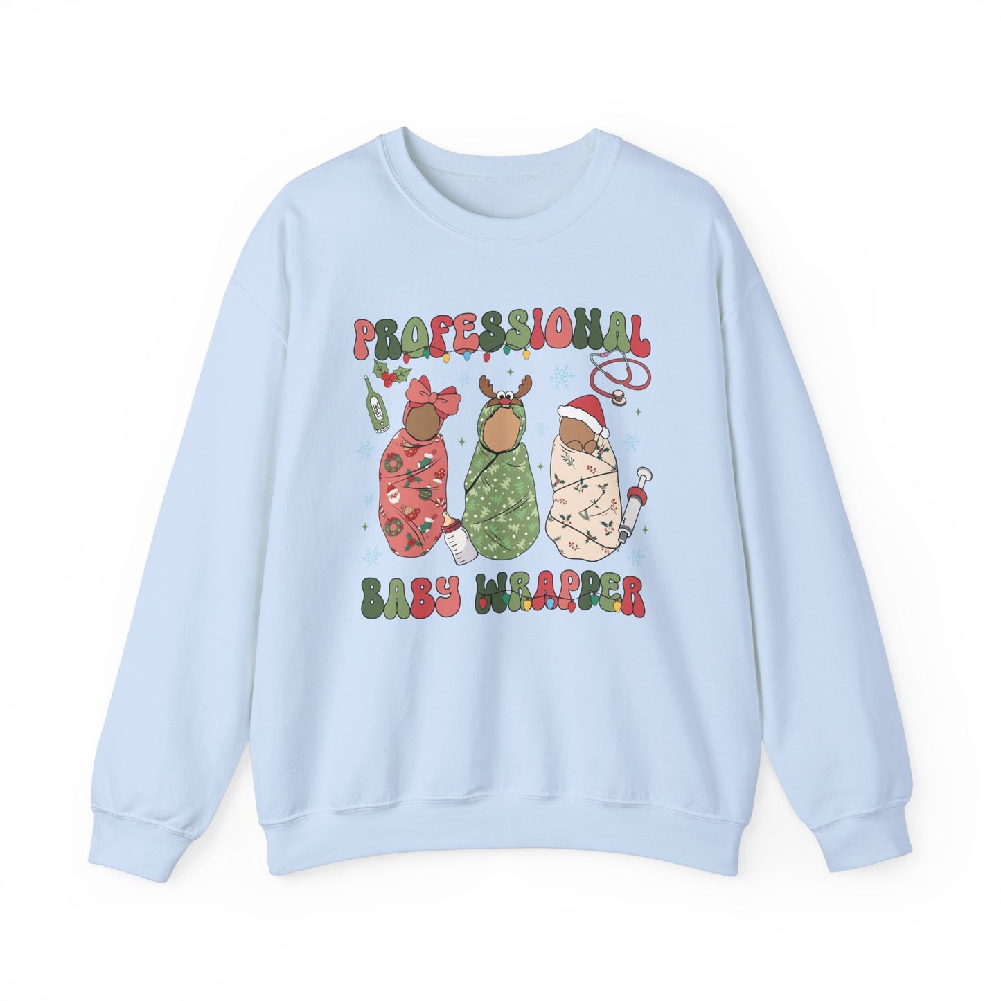 NICU Nurse Christmas Sweatshirt, Labor and Deliver Nurse sweatshirt, professional baby wrapper, gift for nurse, cute Christmas sweatshirt