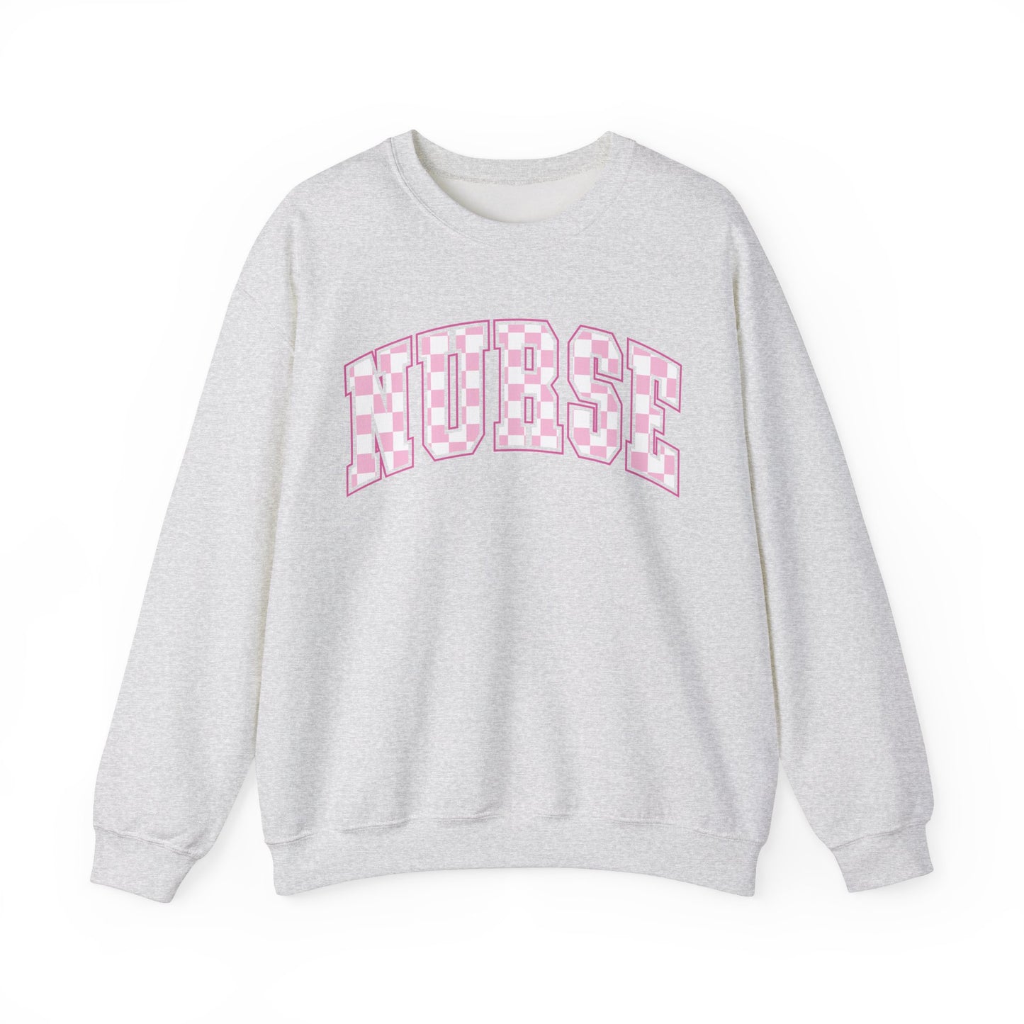 Retro Checkered Pink Nurse Gildan Sweatshirt